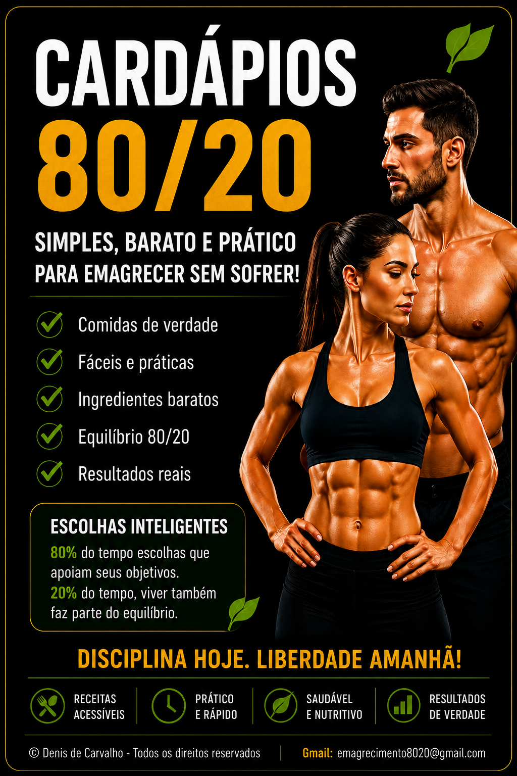 Capa do Cardápio Bônus Exclusivo 80/20